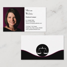 Professionell Lawyer Black & White Affärskorts Lojalitetskort