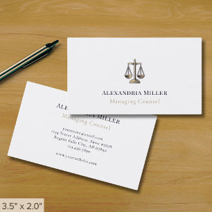 Professionell Lawyer Scales of Justice Visitkort