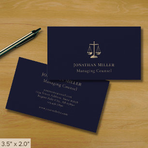 Professionell Lawyer Scales of Justice Visitkort