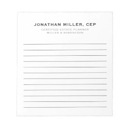 Professionell Led Namn Title Company Anteckningsblock