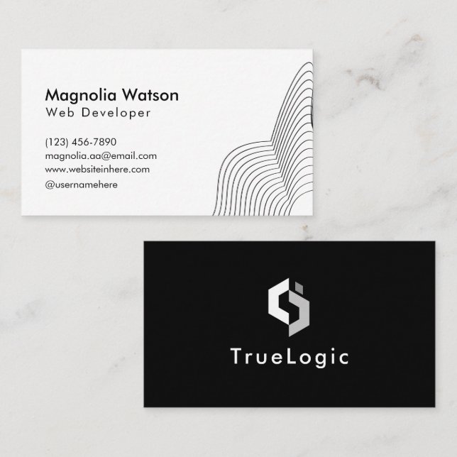 Professionell Lek Clean Typography-minimalist Visitkort (Fram/baksida)