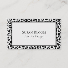 Professionell Leopard Print Black och Grått Visitkort