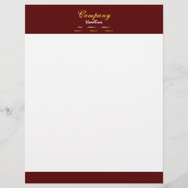 Professionell Letterhead Brevhuvud (Framsida)