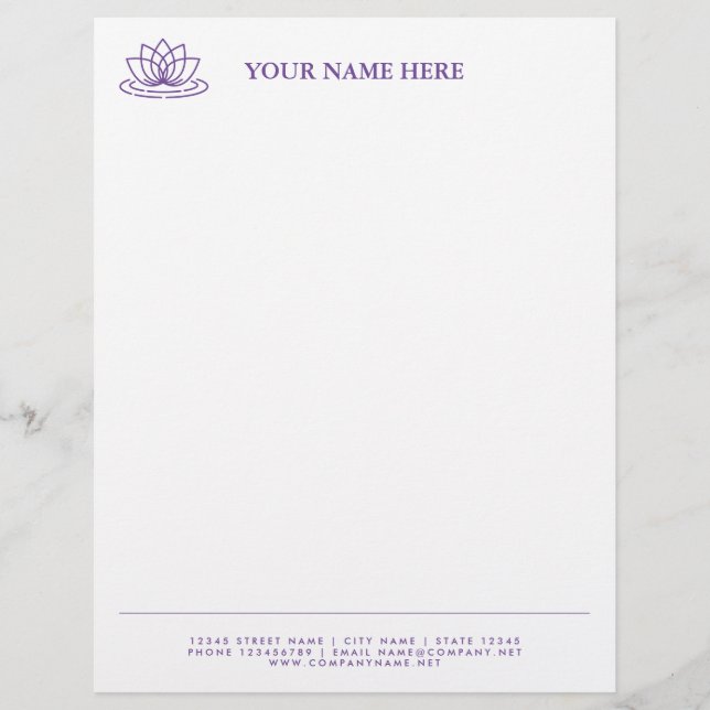 Professionell letterhead-mall för yoga med mera brevhuvud (Framsida)