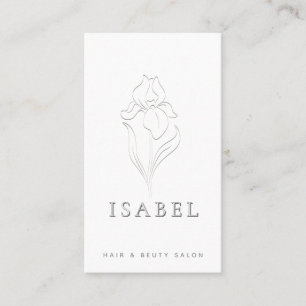 Professionell letterpress blommigt monogram Qr kod Visitkort