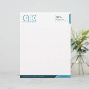 Professionell Light & Mörk Teal Brevhuvud