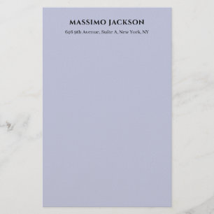 Professionell lila färg modern minimalistisk namn brevpapper