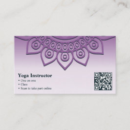 Professionell Lila Mandala Yoga-Affärskortet Lojalitetskort