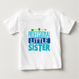 Professionell lillasyster Blå färg dropp T Shirt