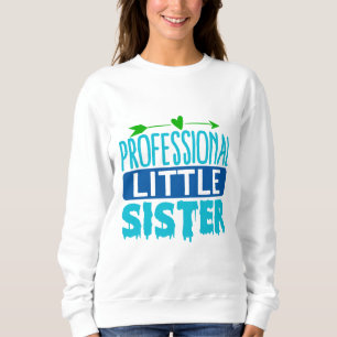 Professionell lillasyster Blå Målarfärg Dropp T Shirt