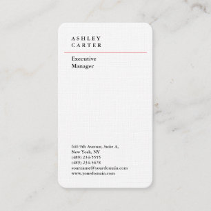 Professionell linne elegant vanlig minimalistisk m visitkort