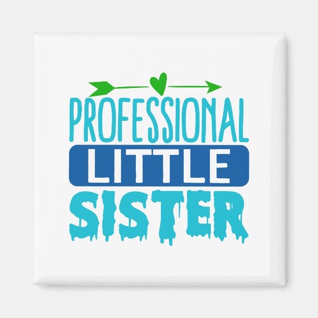 Professionell Little Sister Blue Paint Drift Magnet (Framsidan)
