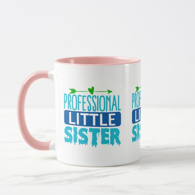 Professionell Little Sister Blue Paint Drift Mugg (Vänster)