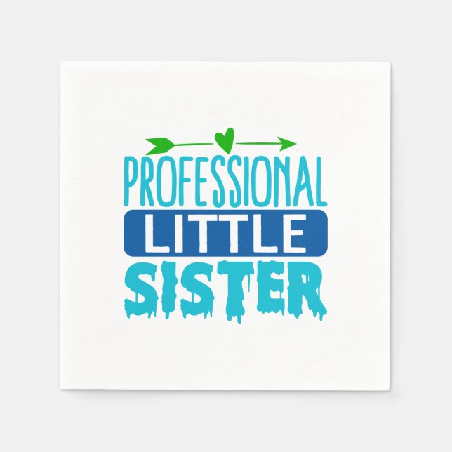 Professionell Little Sister Blue Paint Drift Pappersservett (Framsidan)