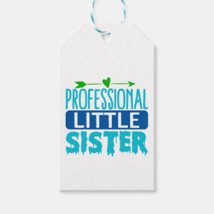 Professionell Little Sister Blue Paint Drift Presentetikett
