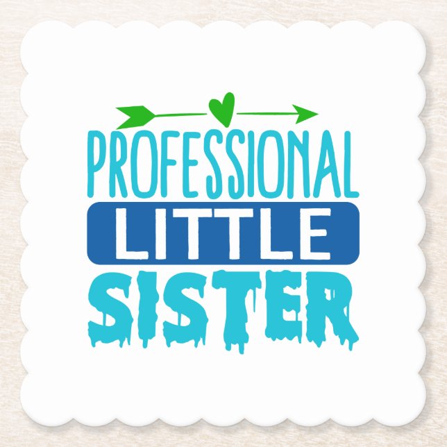 Professionell Little Sister Blue Paint Drift Underlägg Papper (Framsida)