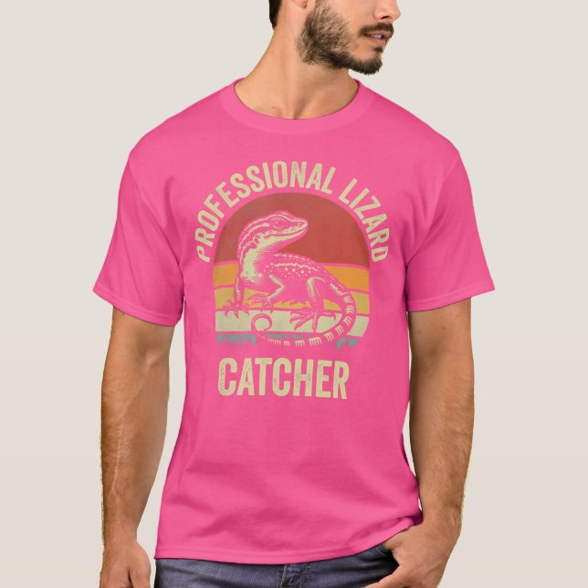 Professionell Lizard Catcher Funny Gecko Lizard Hu T Shirt (Framsida)