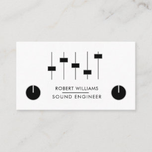 Professionell Ljud Music DJ Audio Control Visitkort