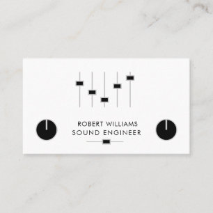 Professionell Ljud Music DJ Audio Control Visitkort