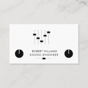 Professionell Ljud Music DJ Audio Control Visitkort