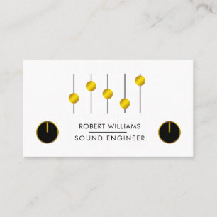 Professionell Ljud Music DJ Audio Control Visitkort