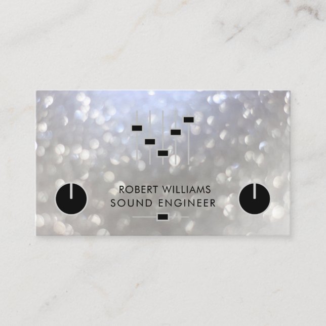 Professionell Ljud Music DJ Controller Bu Visitkort (Framsida)