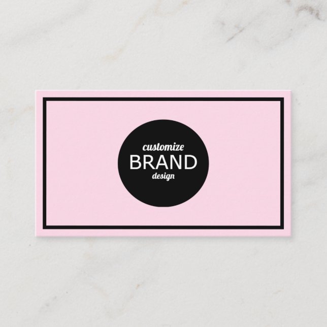 Professionell Ljus rosa Gräns, minimalistisk Visitkort (Framsida)
