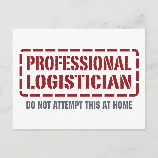 Professionell Logistician Vykort (Framsida)