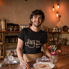 Professionell Logotyp Coffee Shop Branded Uniform T Shirt