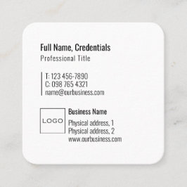 Professionell Logotyp Elegant Modern enkel QR-kod Fyrkantigt Visitkort