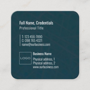 Professionell Logotyp Elegant Modern Minimal Blue Fyrkantigt Visitkort