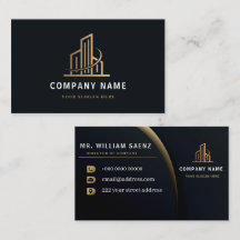 Professionell logotyp för fastighetsmäklare i guld