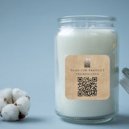 Professionell Logotyp för QR-kod för företag - ing Fyrkantigt Klistermärke