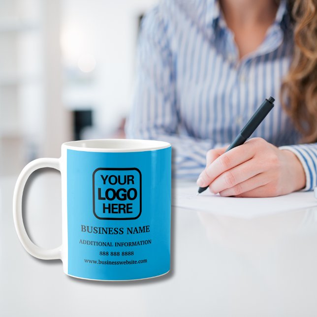 Professionell - Logotyp - ljusblå Kaffemugg (Skapare uppladdad)