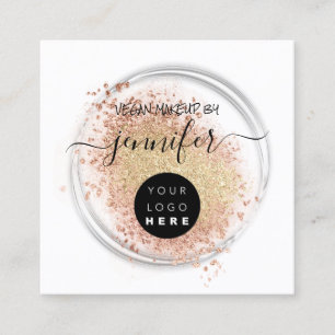 Professionell Logotyp Makeup Artist Ro Powder Shad Fyrkantigt Visitkort