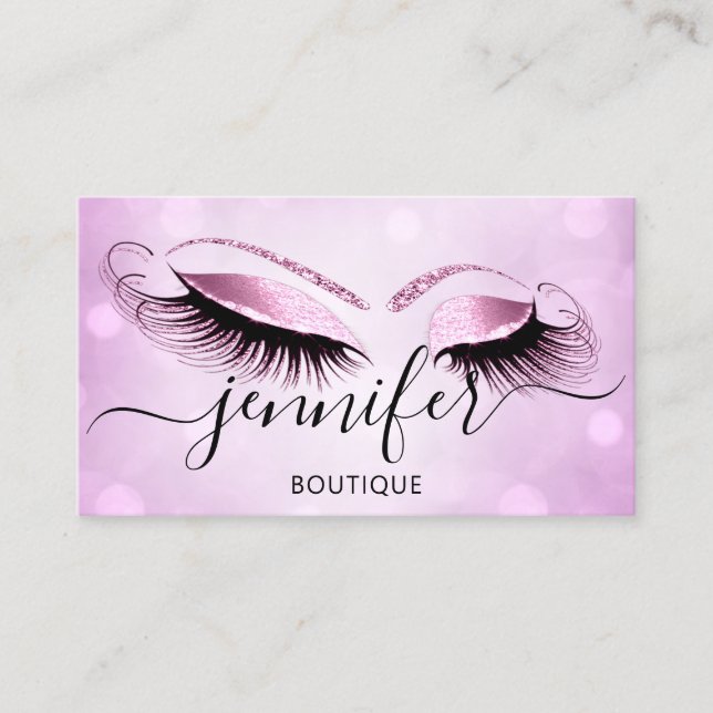 Professionell Logotyp Makeup Boutique Lash Studio  Visitkort (Framsida)