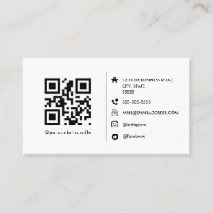 Professionell logotyp med QR-kod (minimalistisk) Visitkort