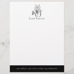 Professionell logotyp - minimalistisk evenemangspl brevhuvud