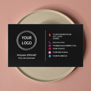 Professionell Logotyp - minimalistisk Social-webbp Visitkort