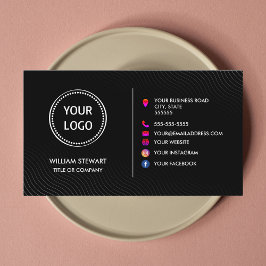 Professionell Logotyp - minimalistisk Social-webbp Visitkort