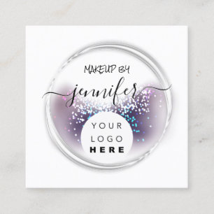 Professionell Logotyp Nagel Beauty Hair White Abst Fyrkantigt Visitkort