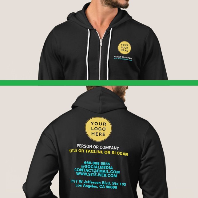 Professionell Logotyp & Namn & Slogan | Framsida o T Shirt (Professional Custom Logo Hoodie
)