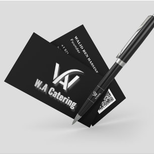Professionell Logotyp och Catering av QR-kod Visitkort
