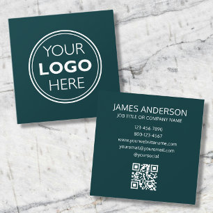 Professionell Logotyp QR-kod Minimalistisk Modern Fyrkantigt Visitkort