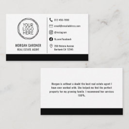 Professionell Logotyp Social Media Icons Real Gods Visitkort