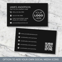 Professionell logotyp Sociala medier QR-kod Svart
