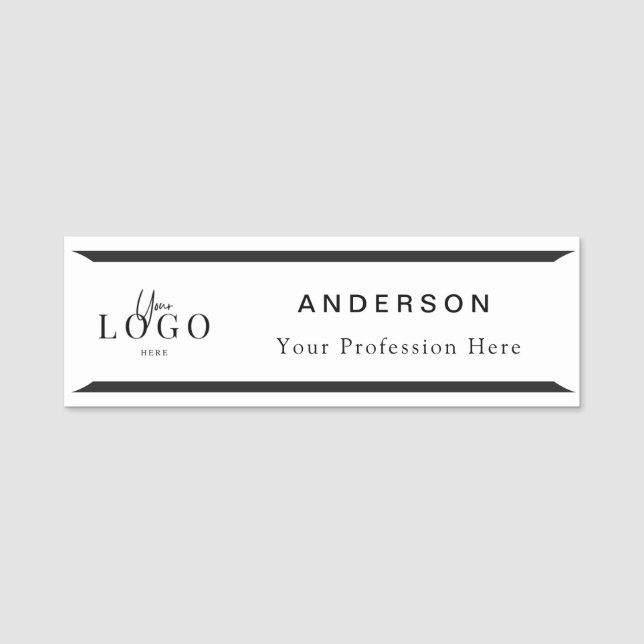 Professionell logotypnamn tag namnbricka (Framsida)