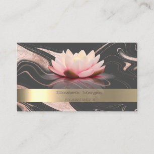 Professionell Lotus Guld Rand Yoga Instruktör Visitkort