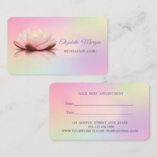 Professionell Lotus Holografisk Ombre-behandling Tidsbeställning Kort