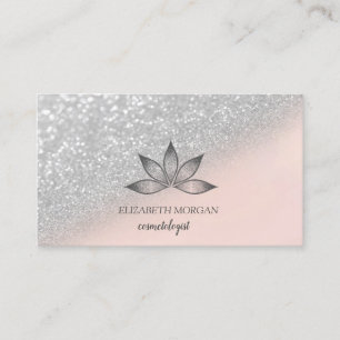 Professionell Lotus Silver Bokeh Visitenkort Visitkort
